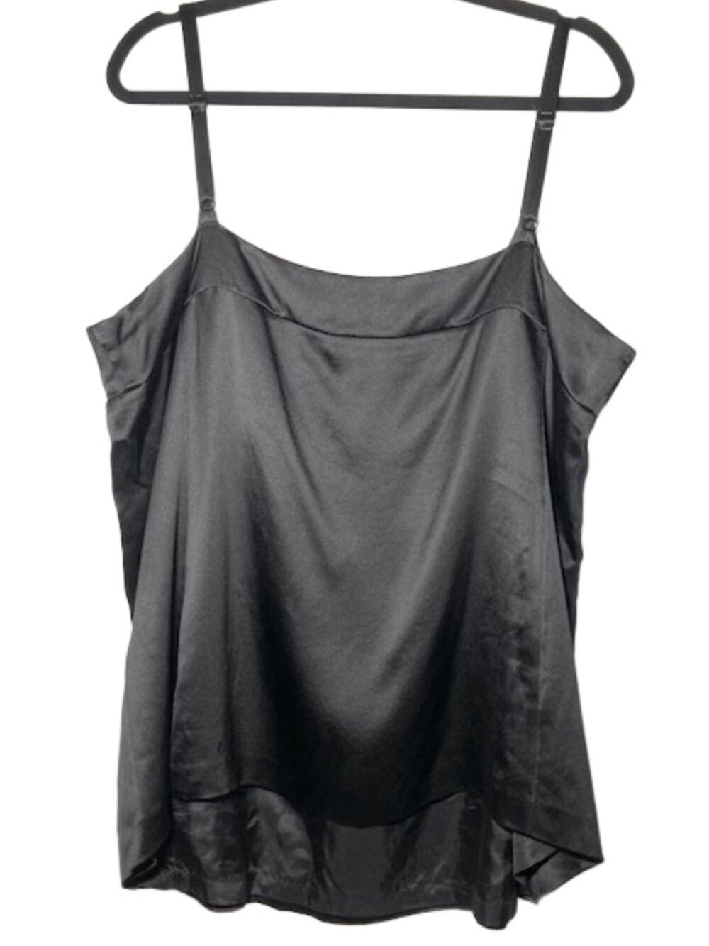 Eileen Fisher 100% Silk Black Camisole XL straps pockets boxy minimalist luxury - Picture 4 of 8